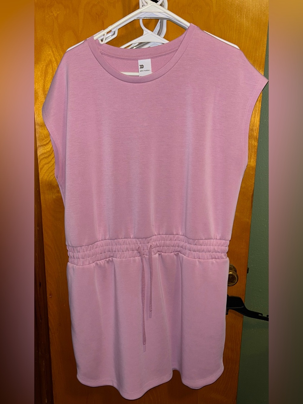 Women’s Pink Drawstring Waist Dress